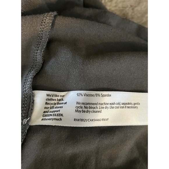 NWT Eileen Fisher Viscose Jersey V-Neck Dress Ash Grey XS NEW - Picture 4 of 7